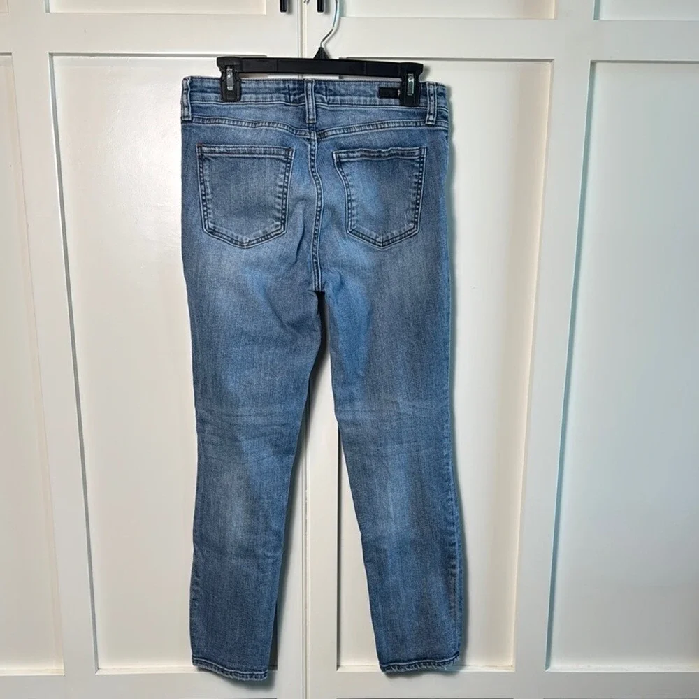 KUT From The Kloth Women Size 6 Catherine Distressed Boyfriend‎ Jeans Blue Denim